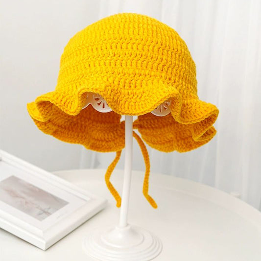 DIY Crochet Kit for Beginners, Includes Crochet Yarn Crochet Hooks, Yellow Hat for Women